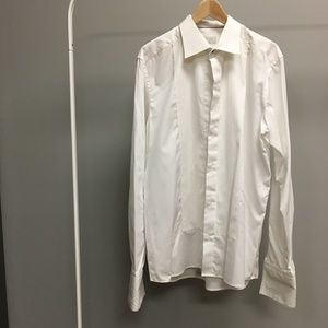 Eton Men's Pleated Placket Tuxedo Shirt